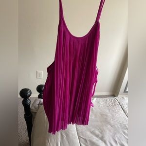 Beautiful pleated silky crop top.